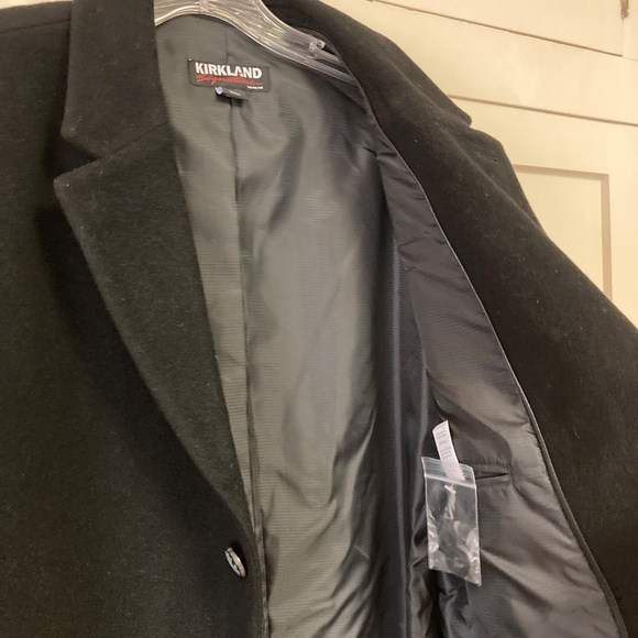 Men’s Wool Cashmere Blend Overcoat Black, Fully Lined 42 Reg - Picture 4 of 15